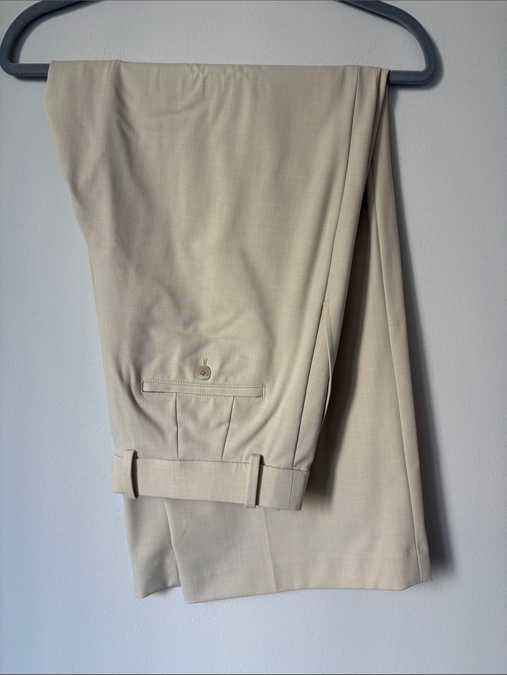 Uniqlo Light Beige Wide Leg Trousers